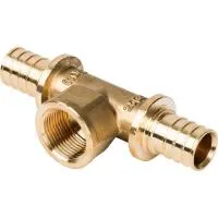 STOUT Тройник-переходник SFA-0028-002534 с внутренней резьбой 25xR 3/4 для труб из сшитого полиэтилена аксиальный