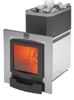 Печь РУСЬ-27 ЛНЗП Профи Панорама (1.1) (без двери 16"/обрамления)