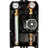 Насосная группа STOUT SDG-0001-002502 с прямым контуром 1 с насосом Grundfos UPSO 25-65 в теплоизоляции 35kW (DT10 град. Цельс)