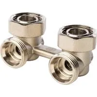 STOUT Узел SVH-0004-000020 нижнего подключения радиатора для двухтрубной системы, угловой 3/4''