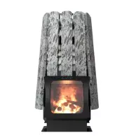 Дровяная банная печь Grill'D Cometa Vega 350 Short Window Max Stone Pro (Серпентинит)