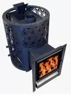 Печь-Камин Народная 26 (Aisi430) Закрытая Каменка (сетка трансформер)