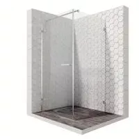 Квадратное душевое ограждение с распашной наружу дверью 
