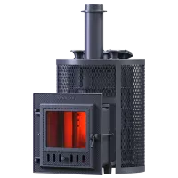 Печь для бани ТехноЛит AVANGARD ЗК 25 (M) Ураган в круглой сетке