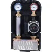 Насосная группа STOUT SDG-0038-182502 с теплообменником 18 пластин,с насосом Grundfos UPSO 25-65 в теплоизоляции