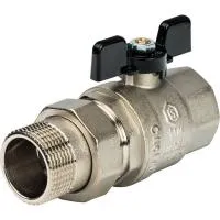 STOUT Кран  SVB-0007-000032 шаровой полнопроходной, ВР/НР, ручка бабочка 1 1/4, американка