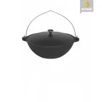 Казан Везувий чугунный с ручкой 12л (без крышки)