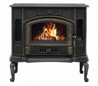 Печь-камин "СИБИРЬ-10" чугунная со стеклом