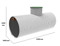 Горизонтальная станция биол. очистки KANN ECO - 6, 900 ЛИТРОВ\СУТКИ 4-6ЧЕЛ\ ЗАЛП. СБРОС 200 Л. ввод 90см