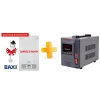 Газовый котел Baxi в комплекте со стабилизатором Ресанта